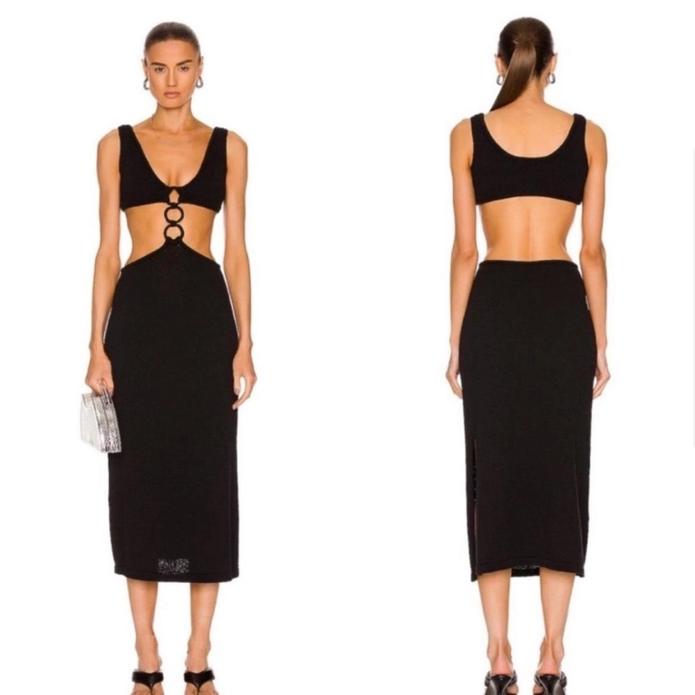 Cult Gaia Black Sleeveless Bodycon Dress